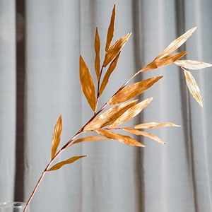 Декоративная ветка СИЦИЛИЙСКАЯ ВЕСНА - ИВА ХАКУРО НИШИКИ, пластик, золотая, 81 см