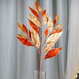 Декоративная ветка СИЦИЛИЙСКАЯ ВЕСНА - СПИРЕЯ КАРАМЕЛЬ, пластик, медная с золотым, 81 см