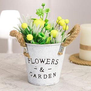 Искусственный цветок в горшке ОБРАЗ МИМОЗЫ с перистыми листиками, 19 см