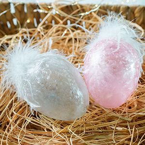 Подвесные украшения - яйца БЕЛЕЦЦА КОН ПЬЮМЕ, стекло, 12 см, 2 шт.