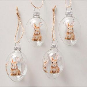 Декоративные пасхальные яйца БРАТЦЫ БАФФИ, прозрачные, 7 см, 4 шт.