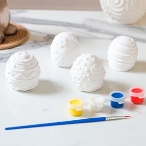 Пасхальный набор для творчества КРАШЕНКИ-РАСКРАСКИ, пластик, 4 шт., 4 краски, кисточка