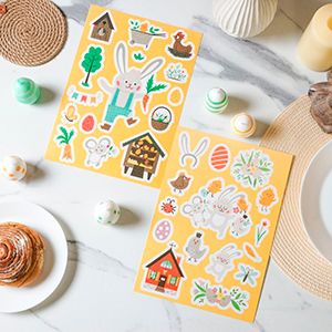 Наклейки для яиц ПАСХАЛЬНЫЕ КАРТИНКИ, 29х21 см, 2 шт.