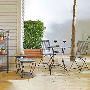 Комплект садовой мебели ШТУТГАРТ, металл, мозаика, стол+2 стула, KAEMINGK