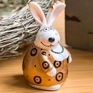 Копилка КРОЛИК, керамика, 7 см