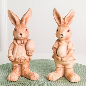 Набор декоративных фигур УШАСТИКИ ПОЗДРАВЛЯЮТ, керамика, 20 см, 2 шт.