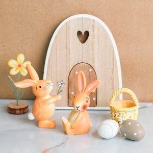 Набор декоративных фигур ПАСХА НА ЛУЖАЙКЕ, дерево, пластик, металл, 25х17 см