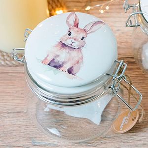 Банка для хранения ХОЗЯЙСТВЕННЫЙ ЗАЙКА, стекло, 11 см, 450 мл