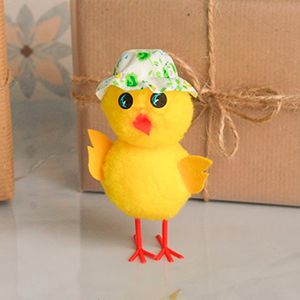 Декоративная фигурка ЦЫПА-ДАЧНИК, текстиль, пластик, 11 см