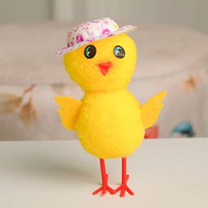 Декоративная фигурка ЦЫПОЧКА-ДАЧНИЦА, текстиль, пластик, 11 см