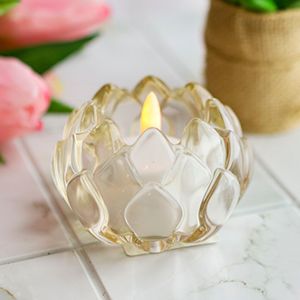 Подсвечник для чайной свечи ЛОТОС 'НИЛЛИ', прозрачный, стекло, 8 см