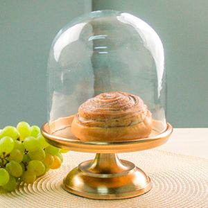 Сервировочное блюдо с клошем ИЛМО, металл, стекло, 24х15 см, Купман Интернешнл (Koopman International)