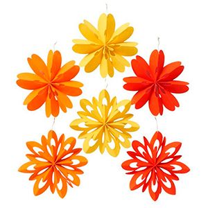 Набор подвесных украшений КРАСКИ СОЛНЦА, бумага, 30 см, 6 шт.