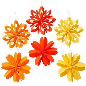 Набор подвесных украшений КРАСКИ СОЛНЦА, бумага, 20 см, 6 шт.