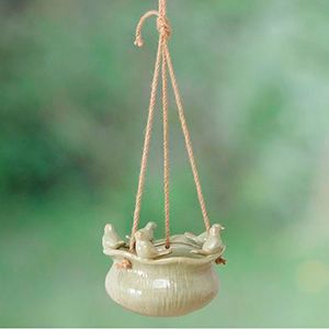 Декоративное подвесное кашпо ОРНА, фарфор, 17 см