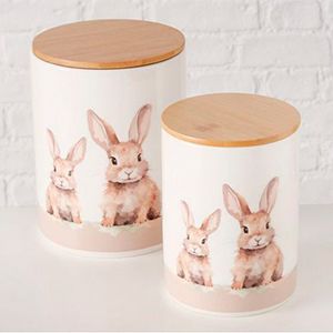 Набор ёмкостей для хранения БРАТЦЫ БАФФИ, фаянс, 16 и 19 см, 2 шт.