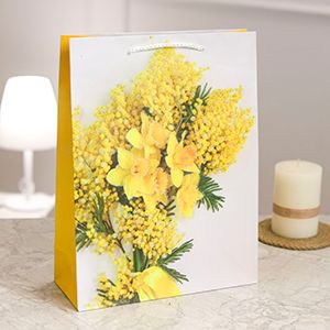 Подарочный пакет СОЛНЕЧНЫЙ БУКЕТ, бумага, 33х25 см