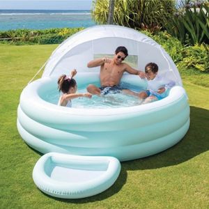 Надувной семейный бассейн с навесом Интекс (Intex), 277х221х137 см, от 3 лет