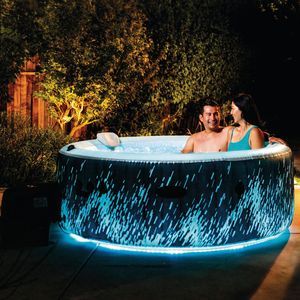 Надувное джакузи Интекс Глоу Делюкс (Intex PureSpa Glow Deluxe) с аэромассажем и подсветкой, 196х71 см