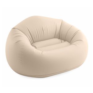 Надувное кресло-мешок Интекс Бинлесс Бэг (Intex Beanless Bag), кремовое, 137х127х74 см