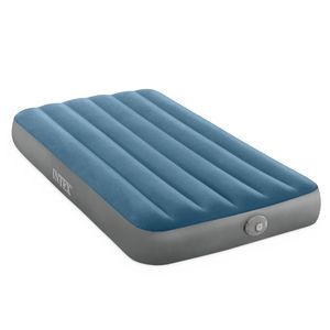 Односпальный надувной матрас Интекс Престиж Дауни (Intex Prestige Downy Twin), 99х191x25 см с аккумуляторным насосом