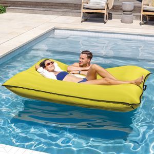 Надувной матрас Интекс Люкс Лаунж (Intex Luxe Lounge), жёлтый, съёмный чехол, 198х157 см