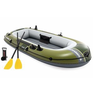 Надувная лодка Интекс (Intex) двухместная Сихок с насосом и веслами (Seahawk 2 Set), 236х114х41 см