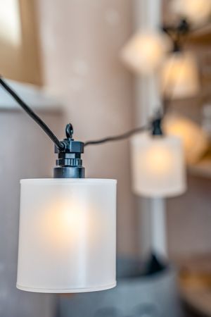 Светодиодная гирлянда ЛЮЧЕ ЭЛЕГАНТЕ, 10 тёплых белых LED-огней, 5 м, коннектор, чёрный провод, уличная, 