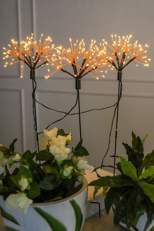 Садовый светильник ТРЕФЬОРИ, 240 тёплых белых micro LED-огней, 100х45 см, контроллер, таймер, медный провод, уличный, 