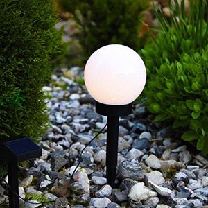 Садовый светильник СФЕРА СВЕТА со штырём, тёплая белая LED-лампа, солнечная батарея, 32х15 см, Star Traiding