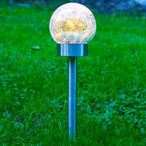 Садовый светильник GLORY три в одном, 10 тёплых белых микро LED-огней, солнечная батарея, 35х12 см, Star Trading