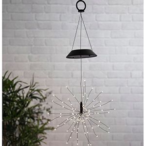 Садовый светильник подвесной FIREWORK, 90 тёплых белых микро LED-огней, солнечная батарея, 45х26 см, Star Trading