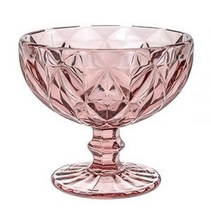 Вазочка для мороженого ПЕРЕЛИВЫ ГРАНЕЙ розовая, 12х10 см, Koopman International