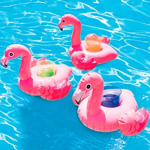 Надувные плавающие держатели для напитков Фламинго, 28х25х20 см