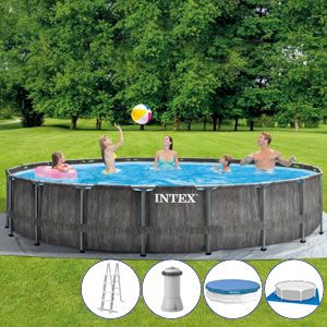 Бассейн каркасный Intex Greywood Prism Frame Pool, 549 х 122 см + фильтр-насос + аксессуары, INTEX