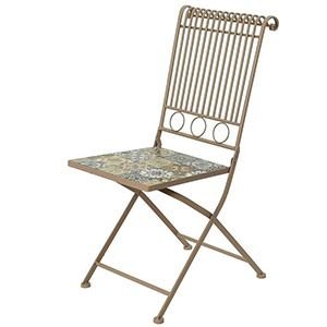 Садовый стул ТУЛУЗА, металл, мозаика, 45x38x90 см