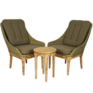 Комплект дачной мебели КАННЫ (2 кресла, столик), искусственный ротанг