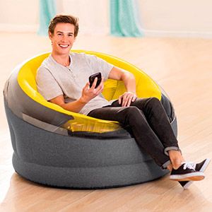 Надувное кресло Intex Empire Chair желтое, 112х109х69 см, INTEX