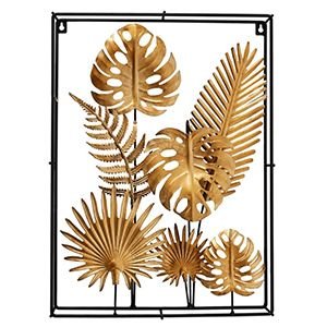 Настенное интерьерное украшение АРИАНА, металл, золотое, 5х33х45 см
