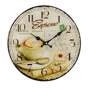 Настенные часы COFFEE TIME Espresso, дерево, 4х34 см