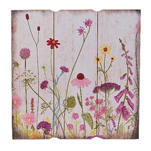 Винтажное настенное панно УЮТНАЯ ЛУЖАЙКА, дерево, 1.8x40x40 см, Kaemingk