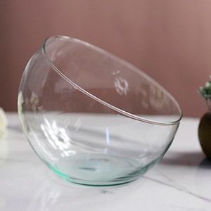 Стеклянная чаша ОБАЯНИЕ АССИМЕТРИИ, прозрачная, 21х24 см