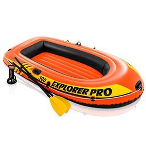 Надувная лодка Intex Explorer PRO - 300 (set) с веслами и насосом, 244х117х36см