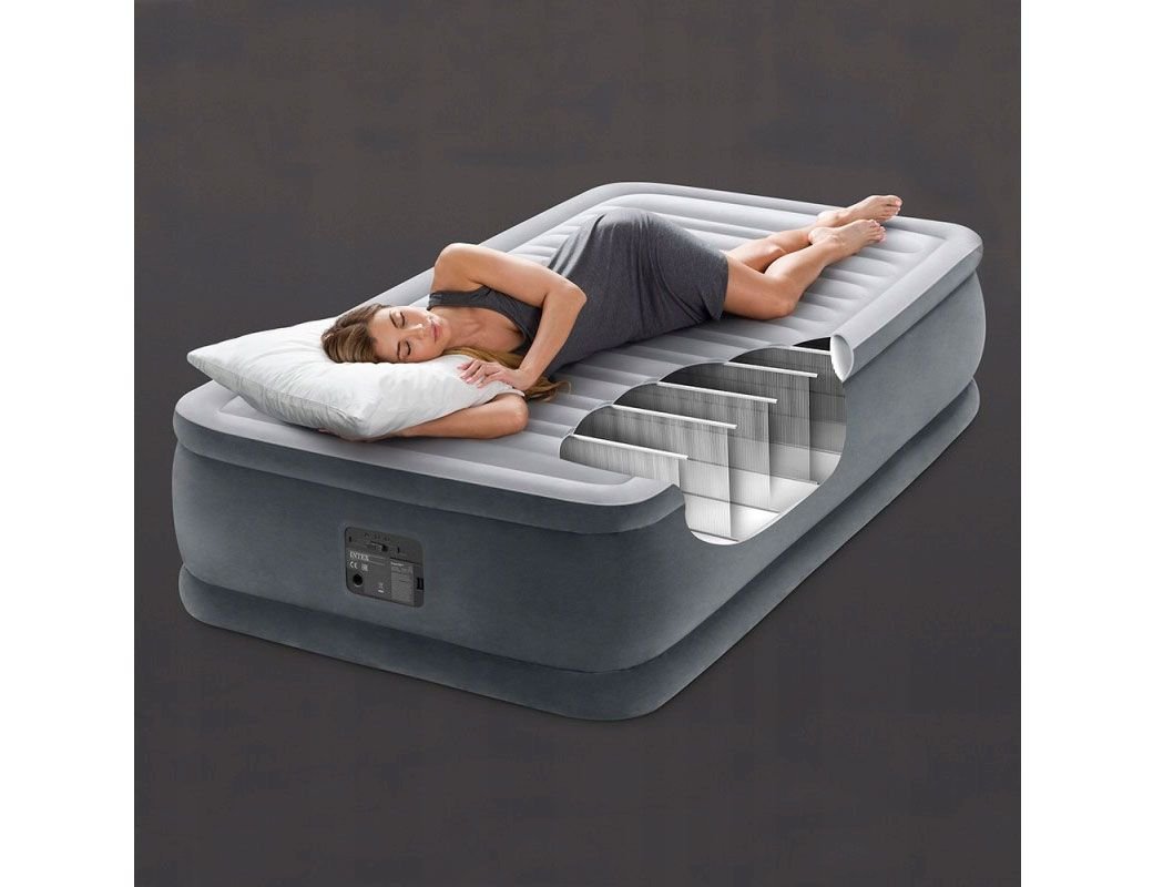 Надувная кровать интекс со встроенным насосом инструкция - 98 фото