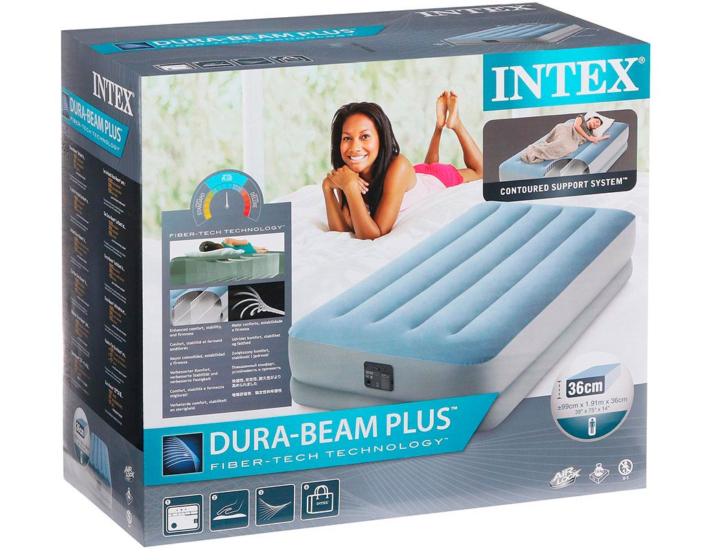Intex twin comfort raised discount airbed
