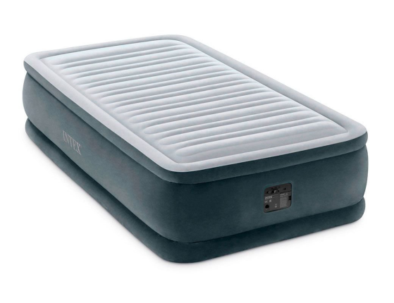Надувная кровать Intex Comfort-Plush Elevated Airbed (Twin), 99х191х46 см, со встроенным насосом 220V