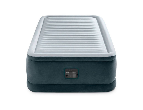 Надувная кровать Intex Comfort-Plush Elevated Airbed (Twin), 99х191х46 см, со встроенным насосом 220V