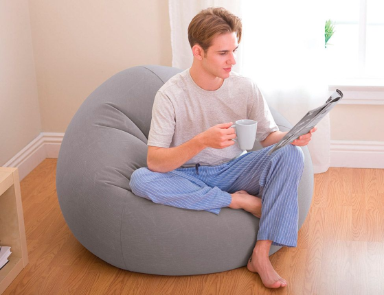 Надувное кресло Intex Beanless Bag Chair, 107х104х69 см.