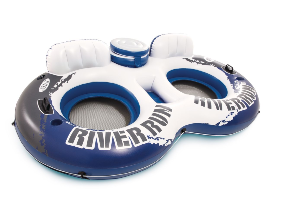 Надувной круг Intex River Run 2 Двухместный с баром для охлаждения напитков, 243х157 см