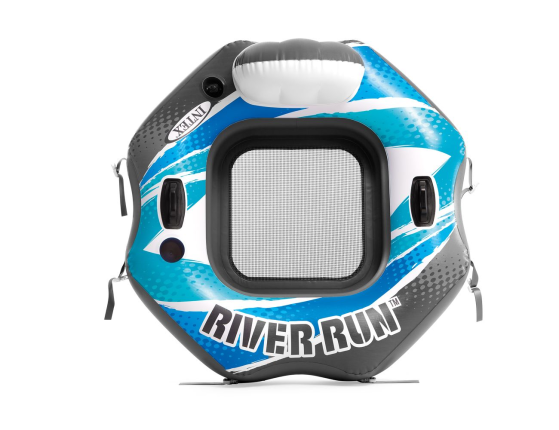 Надувной круг-кресло Intex River Run с сетчатым дном, 130х126 см